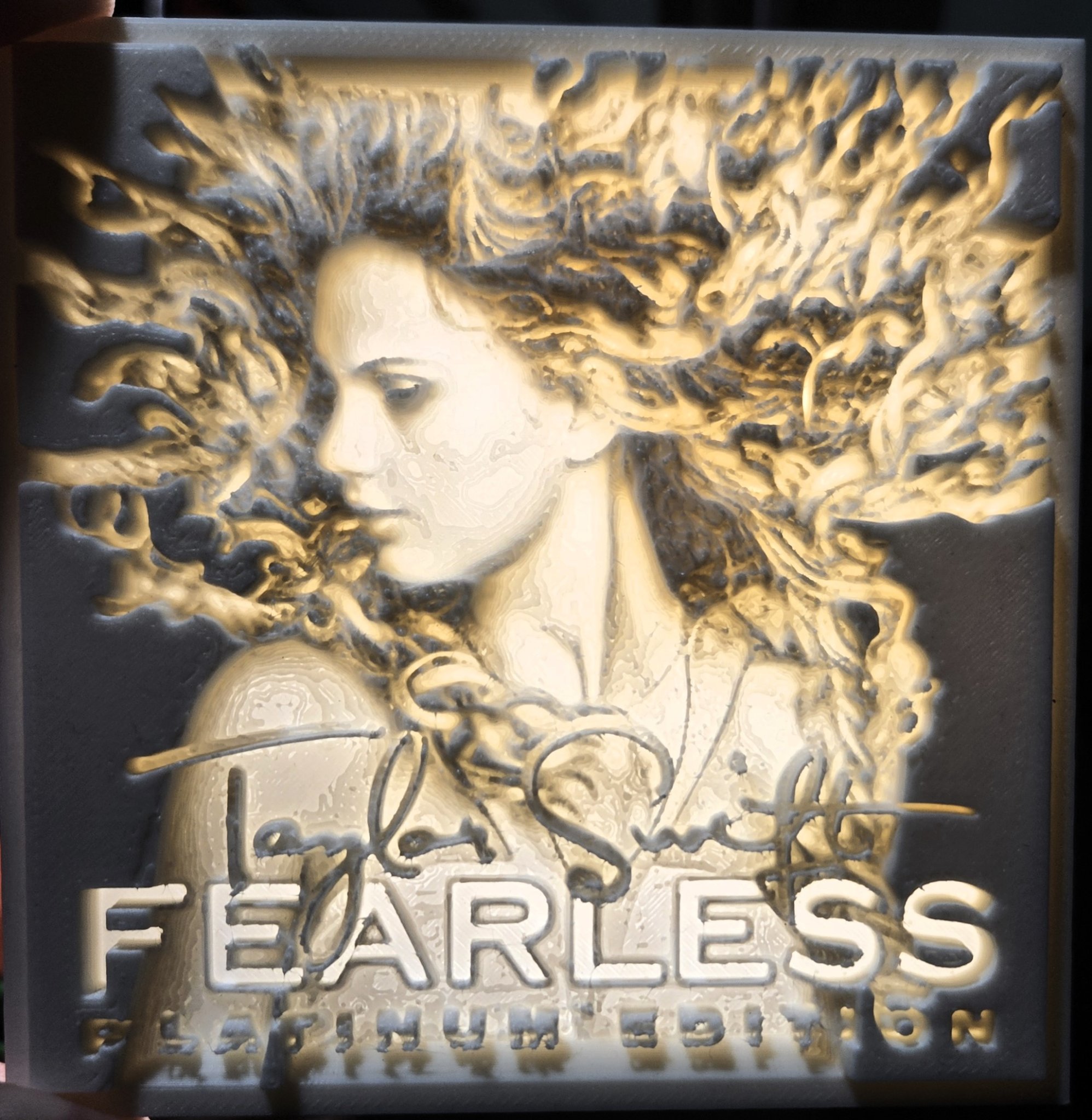 Bìa album Fearless của Taylor Swift - Lithopane dày 6mm