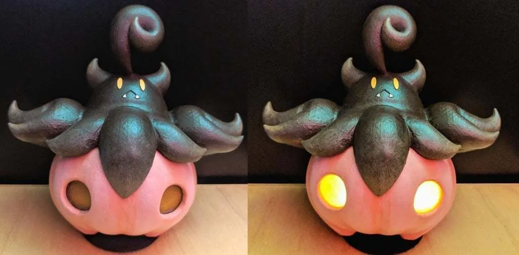 Pumpkaboo phát sáng với đèn LED và nắp có thể tháo rời