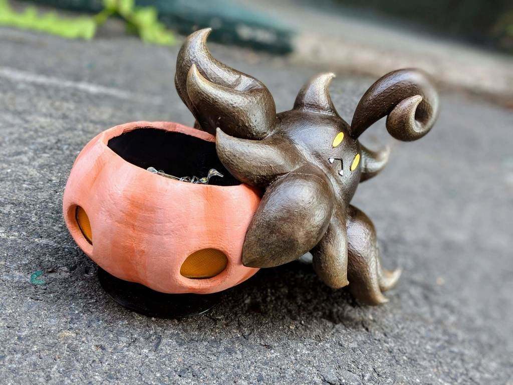 Pumpkaboo phát sáng với đèn LED và nắp có thể tháo rời