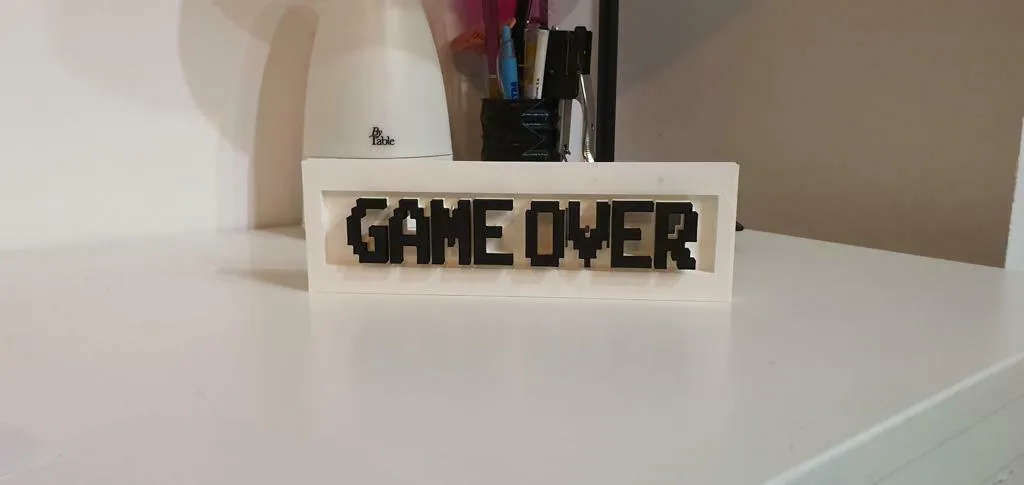 Mô hình pixel "Game over" cho in 3D