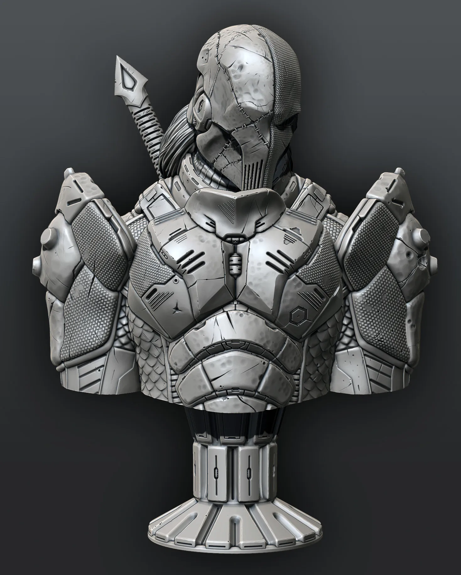 Tượng bán thân Deathstroke hỗ trợ in sẵn