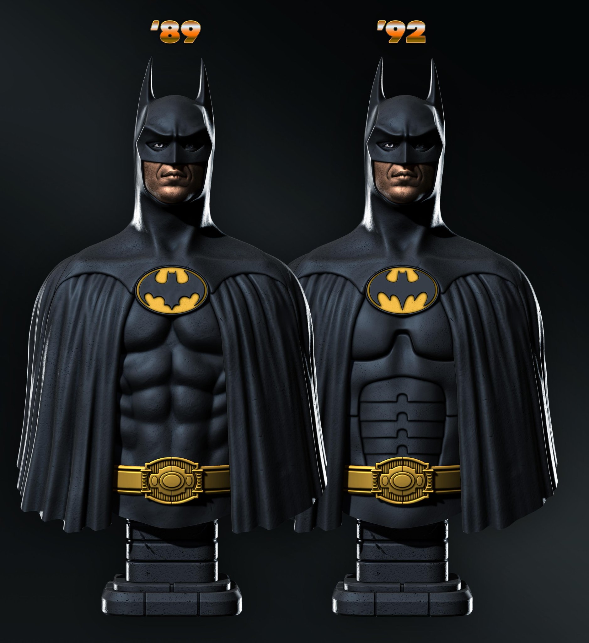 Tượng bán thân Batman Michael Keaton trong phim 1989 và 1992