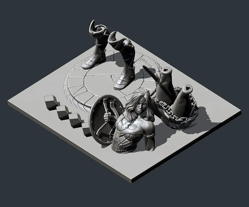 Tượng Wonder Woman chi tiết cho người hâm mộ nghệ thuật