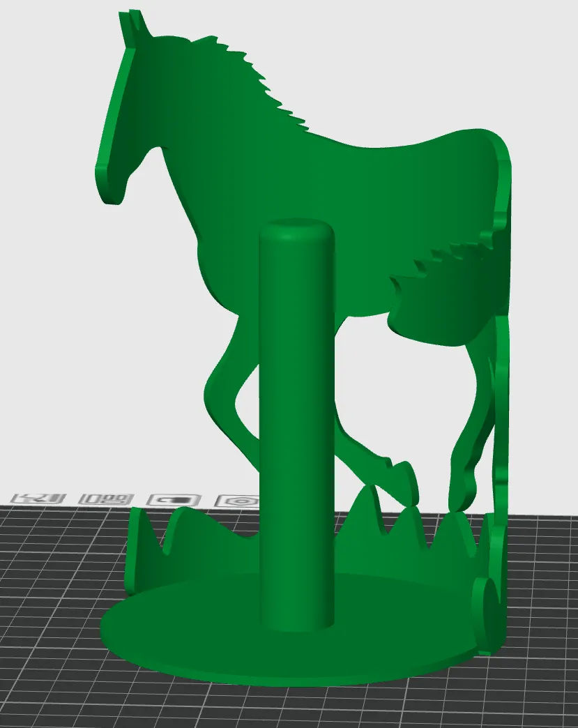 Giá đỡ khăn giấy hình ngựa cần hỗ trợ in 3D