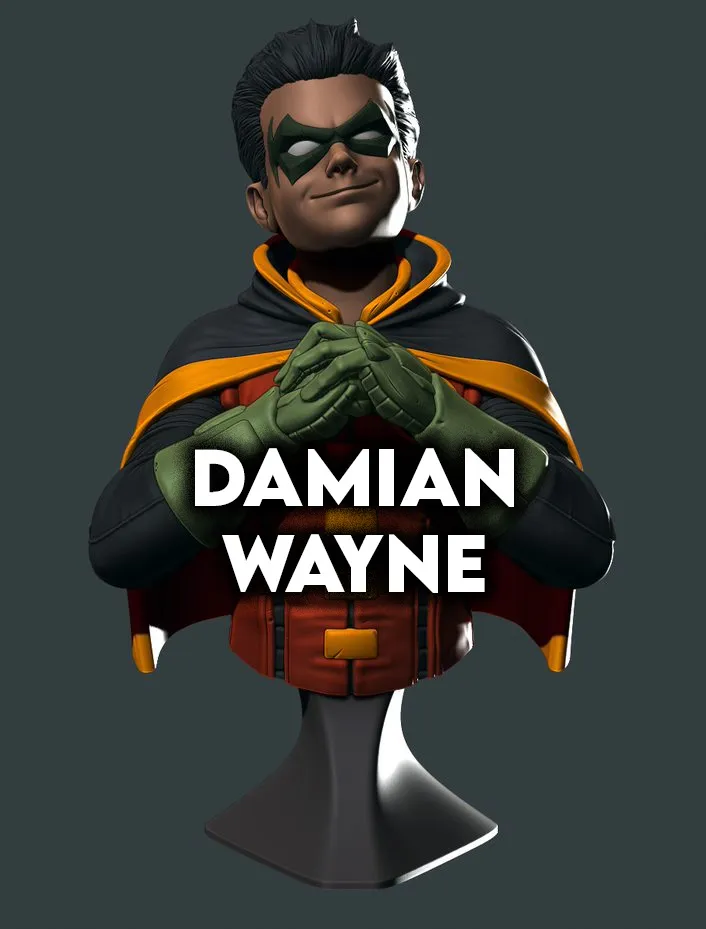 Tượng bán thân Damian Wayne với chi tiết tinh xảo