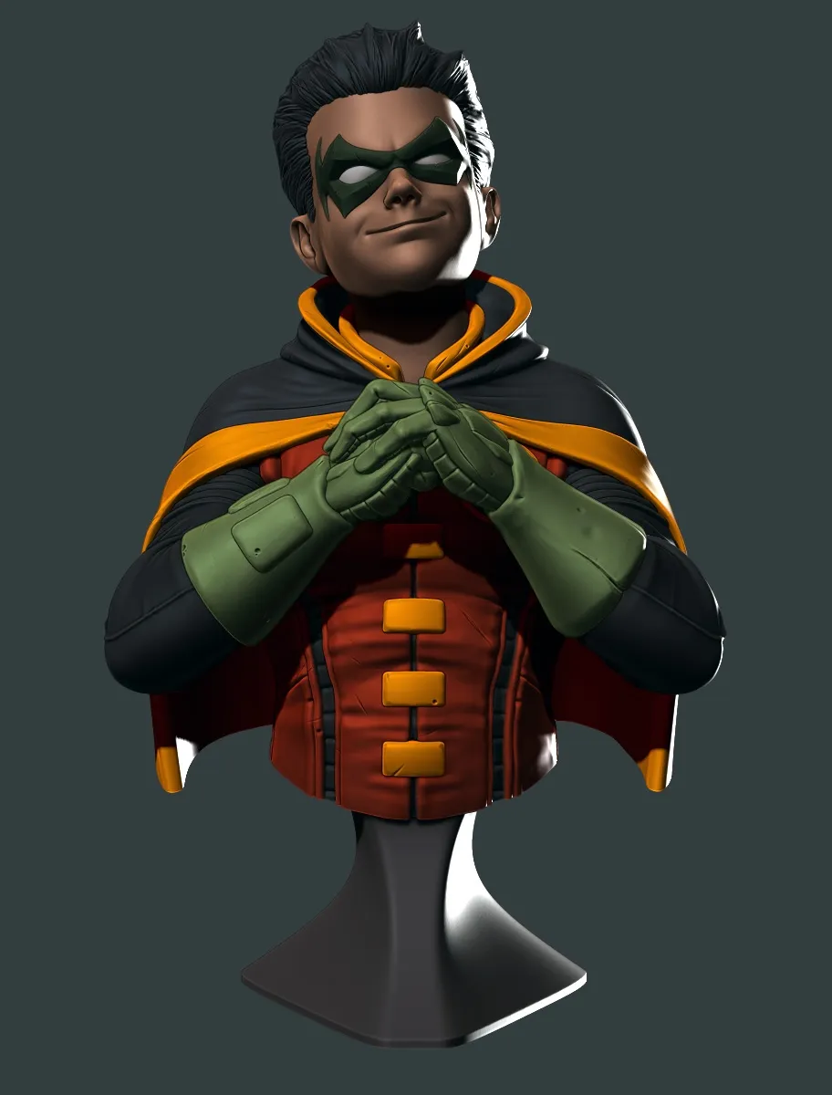 Tượng bán thân Damian Wayne với chi tiết tinh xảo
