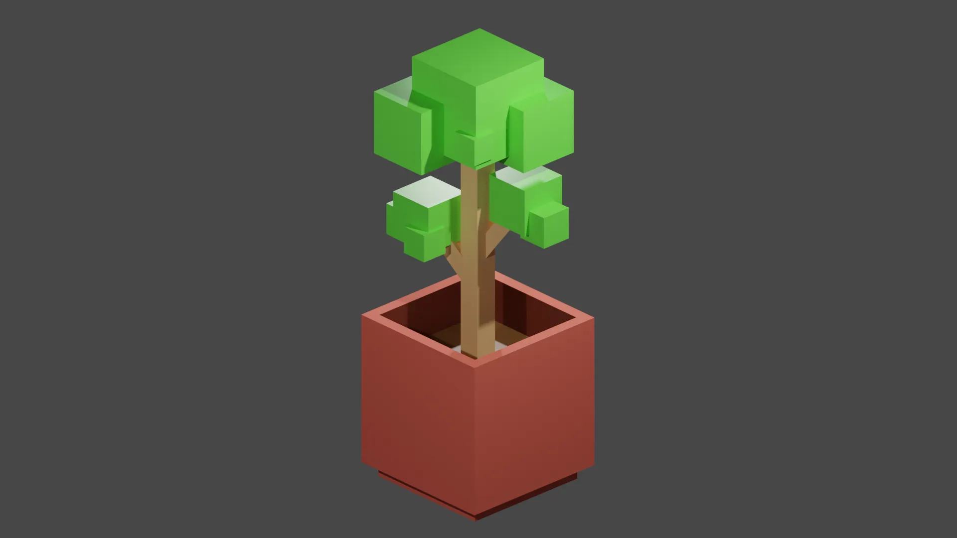 Cây trong chậu phong cách low-poly ấn tượng