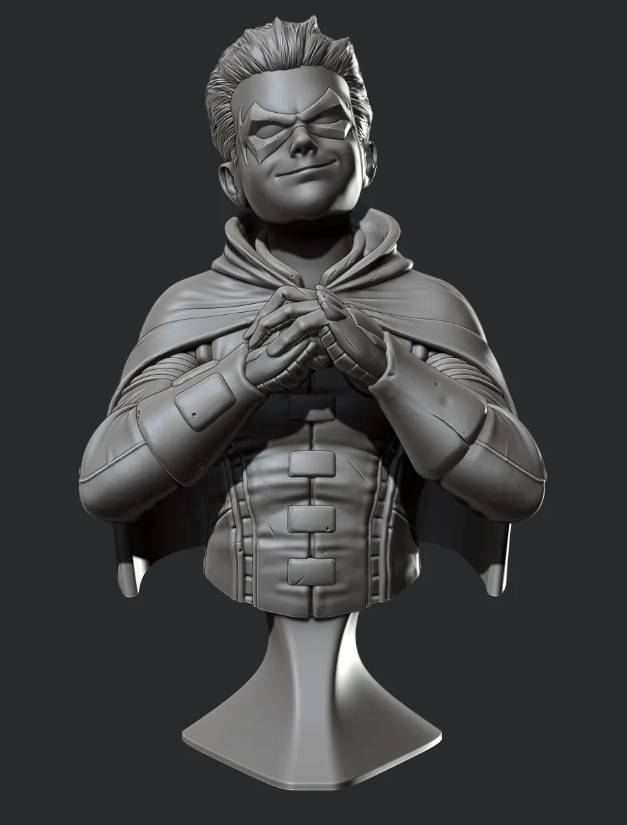 Tượng bán thân Damian Wayne với chi tiết tinh xảo