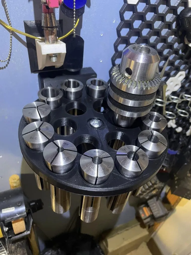 Giá đỡ carousel R8 cho 18 collet in 3D