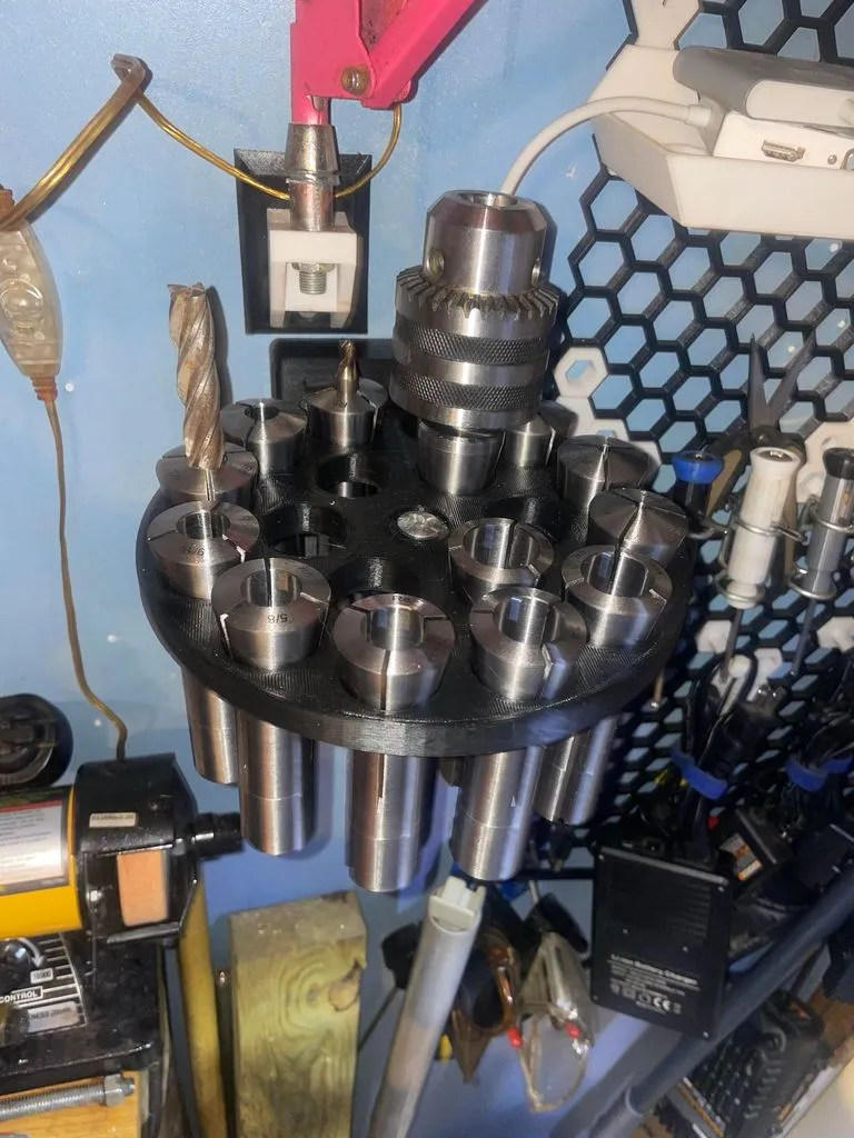 Giá đỡ carousel R8 cho 18 collet in 3D