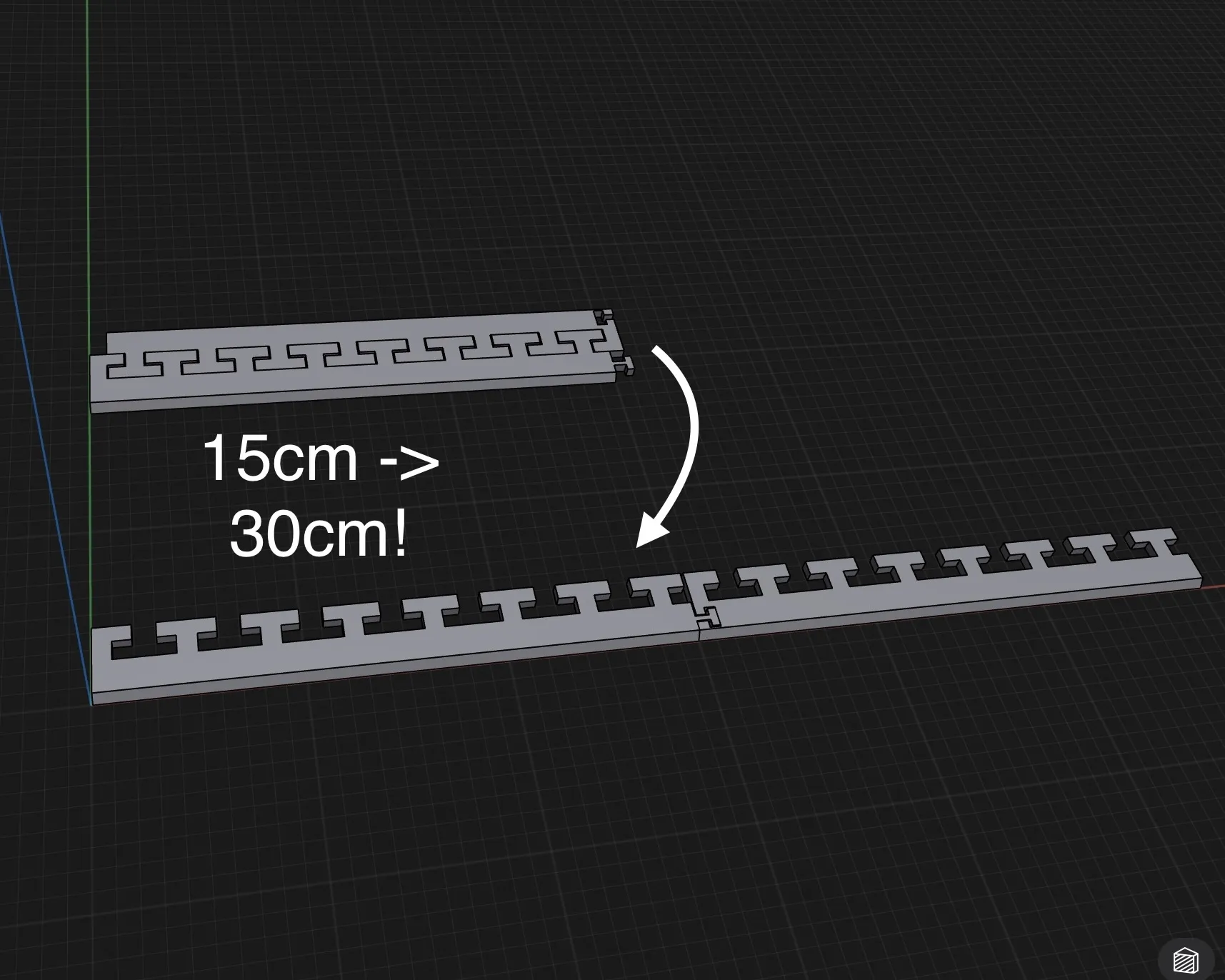 Thước kẻ ghép hình gập lại 30cm không có khe hở gây khó chịu