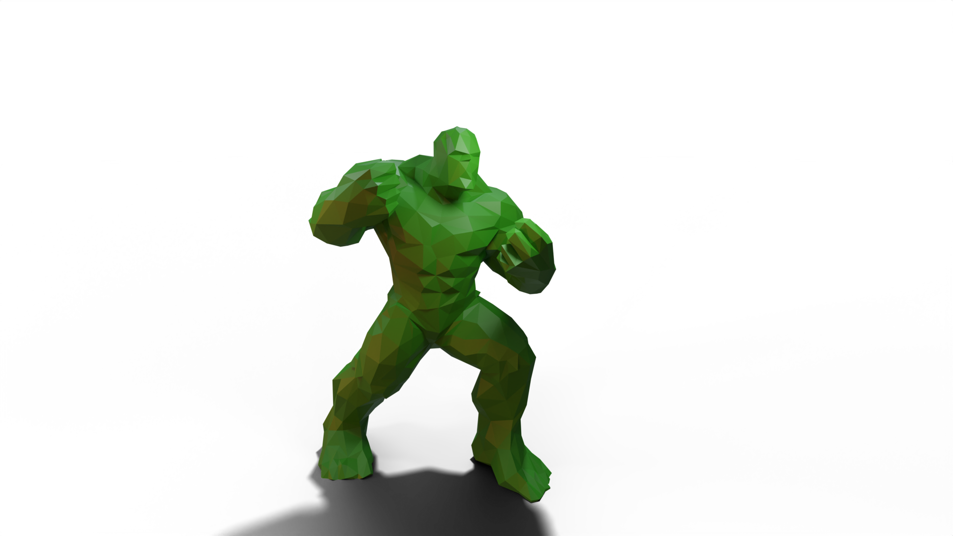 Nhân vật Hulk phong cách Low Poly