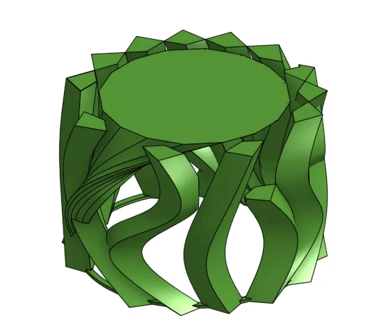 Bàn để ly thấp poly cho không gian bàn