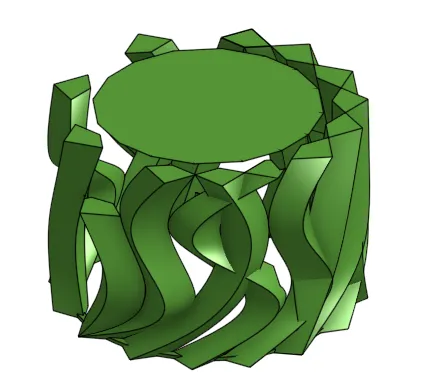 Bàn để ly thấp poly cho không gian bàn