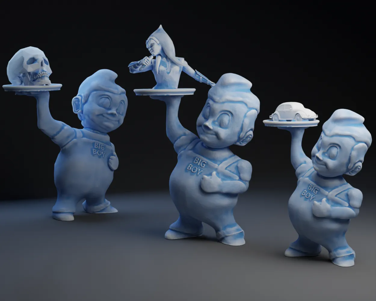 Tượng Bobs Big Boy với Đĩa Trống