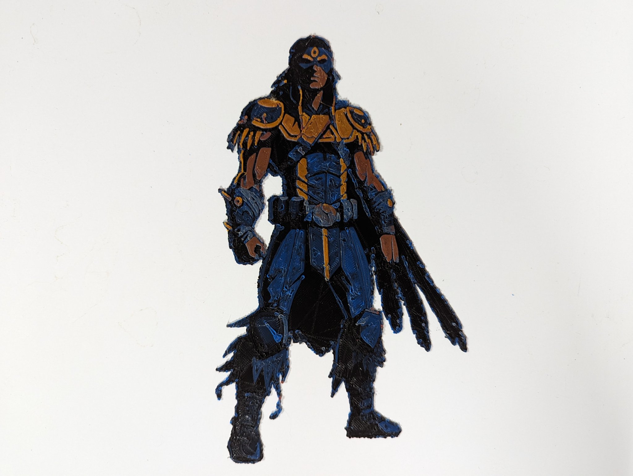 Chiến binh da đỏ Mỹ trong phong cách nghệ thuật HueForge