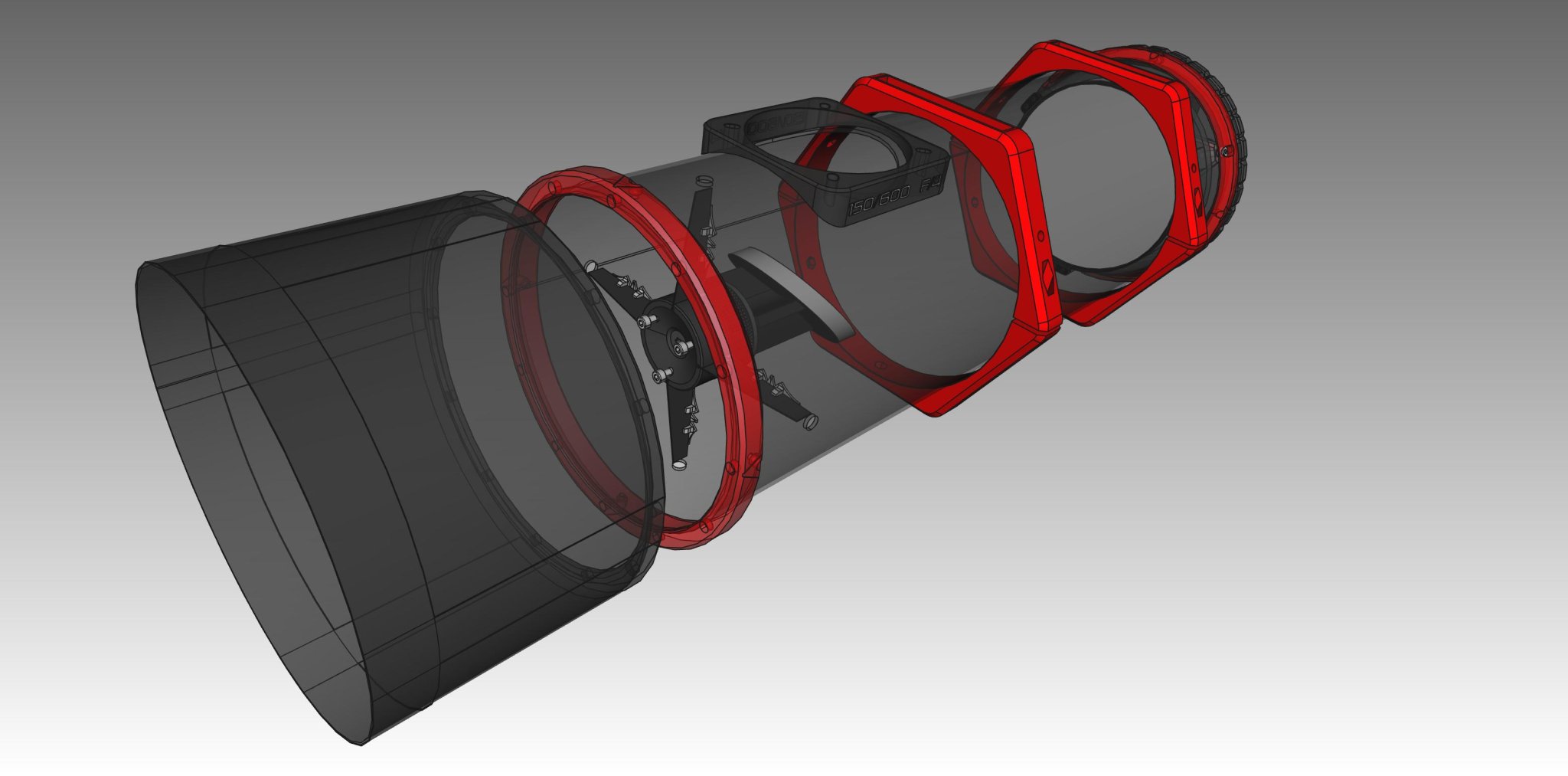 Phụ kiện in cho kính thiên văn Newton 6 inch
