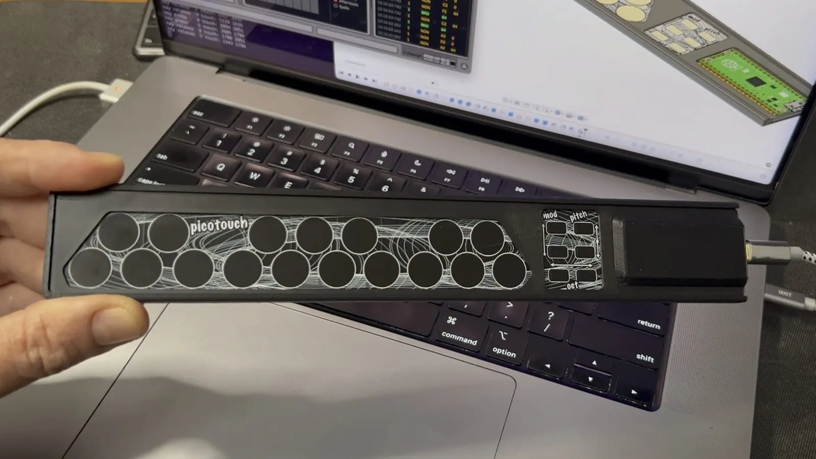 Vỏ bảo vệ cho bộ điều khiển PicoTouch USB MIDI/HID