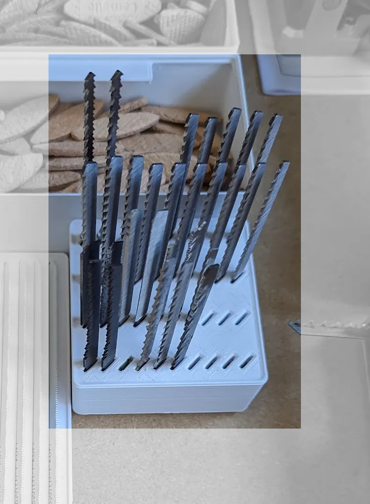 Giá đỡ lưỡi cưa jigsaw Gridfinity cho 20 hoặc 40 lưỡi