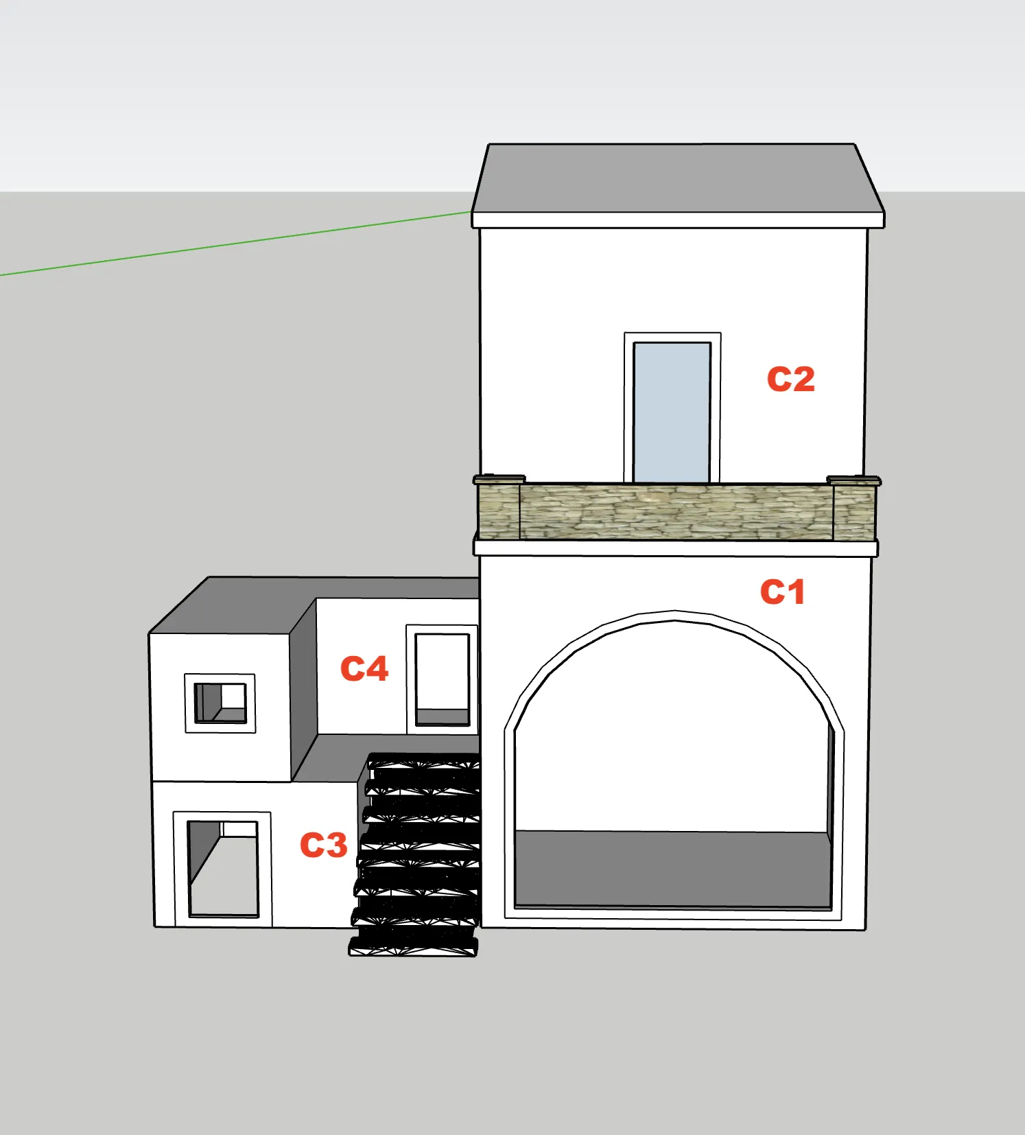 Mô hình nhà cho bối cảnh giáng sinh GT 16