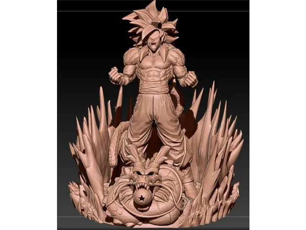 Goku SS4 trong Dragon Ball GT - Mô hình 3D chi tiết