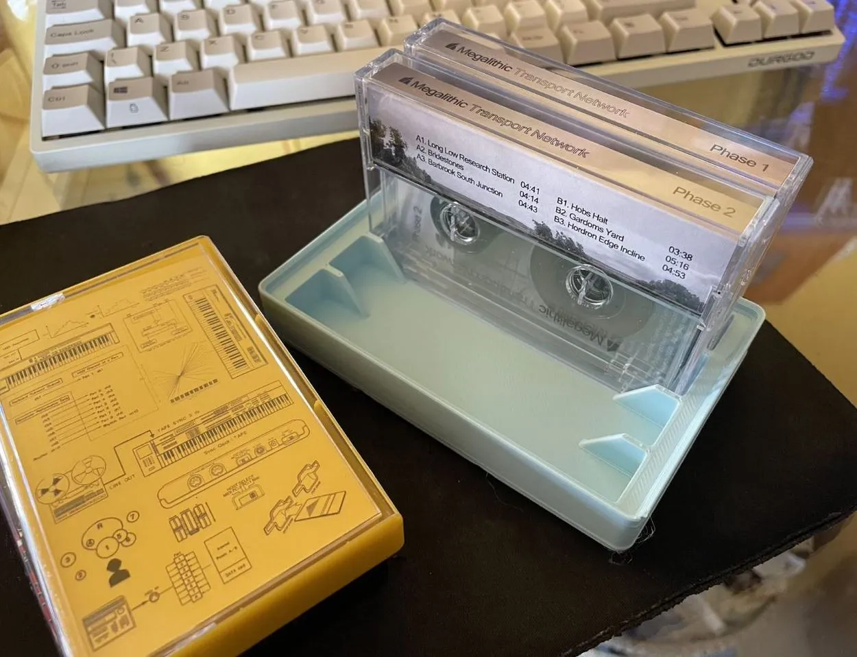 Giá đỡ băng cassette tương thích Gridfinity 4 và 8 cuộn