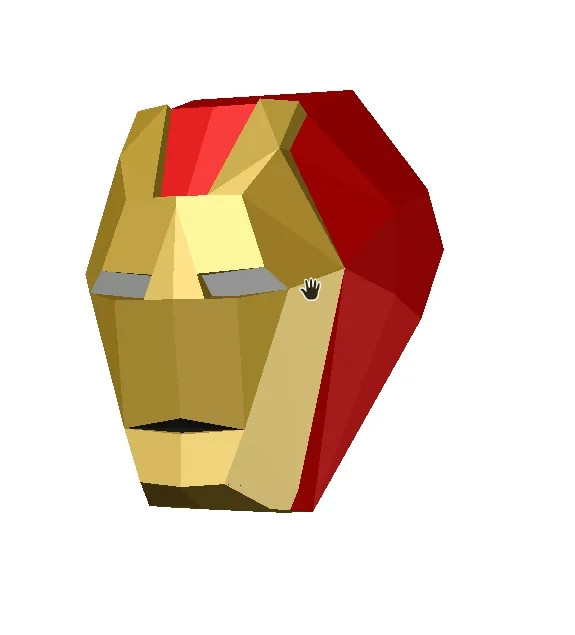 Đầu Ironman low poly để bút chì/ móc khóa/ trang trí