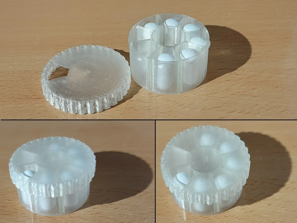 Hộp đựng thuốc dạng vase cho một tuần với 7 ngăn