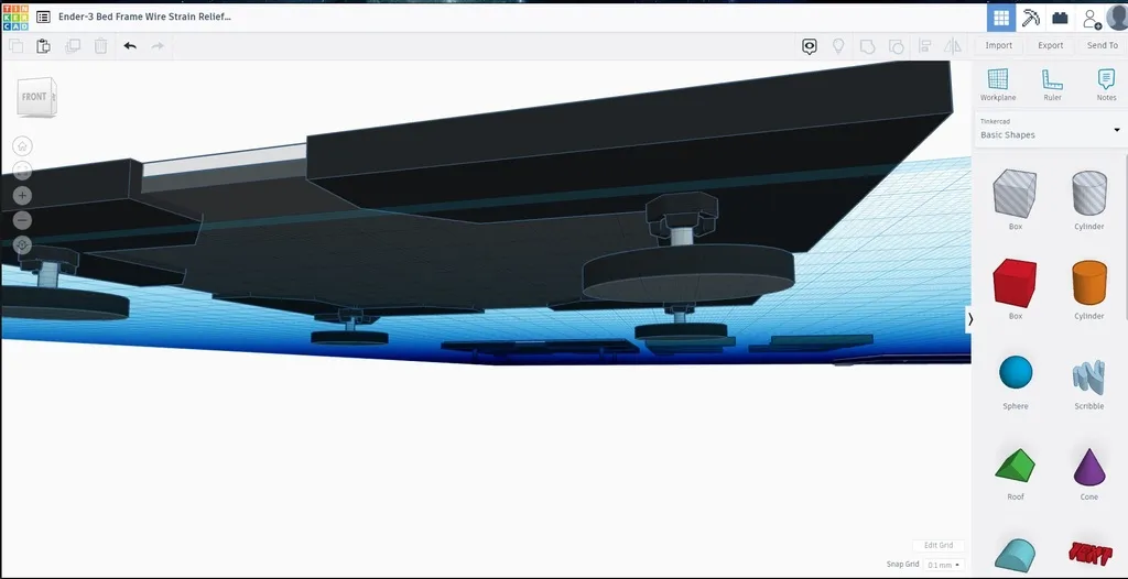 Khung giường Ender-3 cho kính với dây dẫn và hướng dẫn lò xo