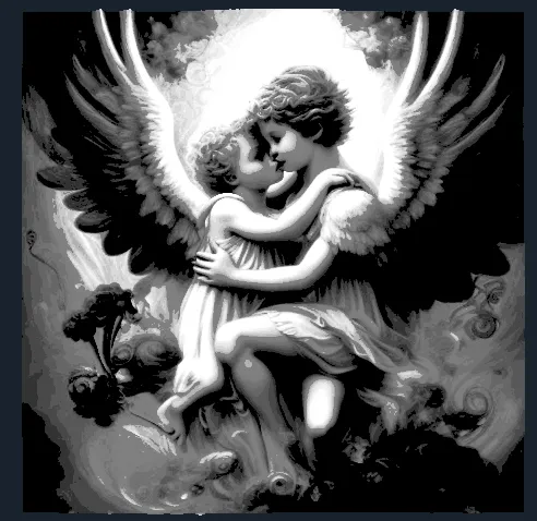 Cốc tình yêu Cupido 2 từ HueForge