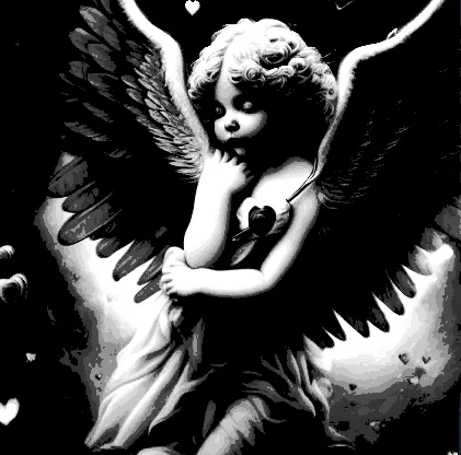 Cốc tình yêu Cupido từ HueForge