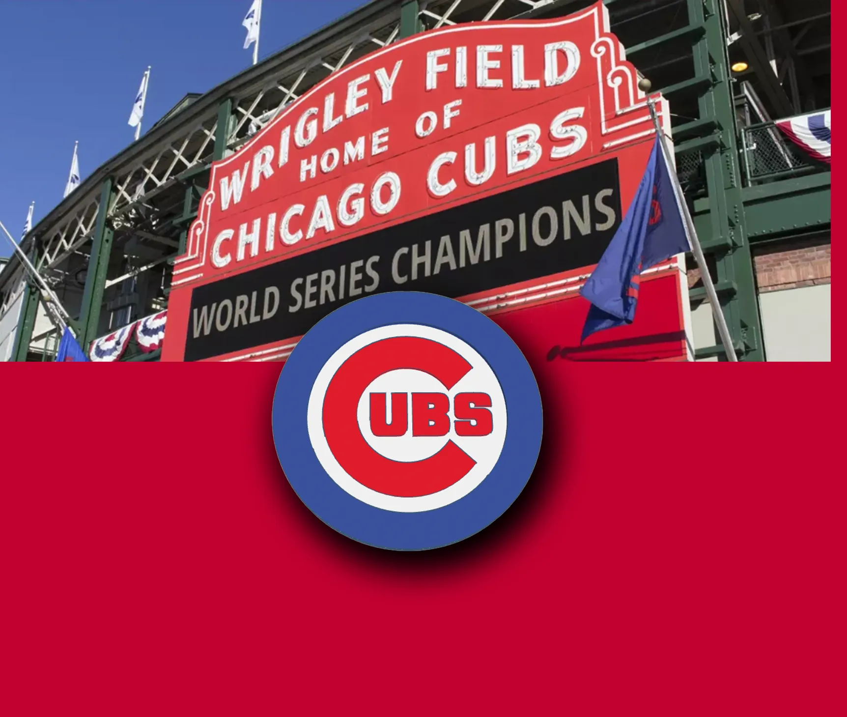 Biểu tượng Chicago Cubs - Đế lót ly in đa màu sắc