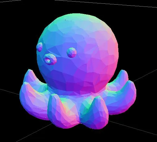 Bạch tuộc dễ thương phong cách Low Poly