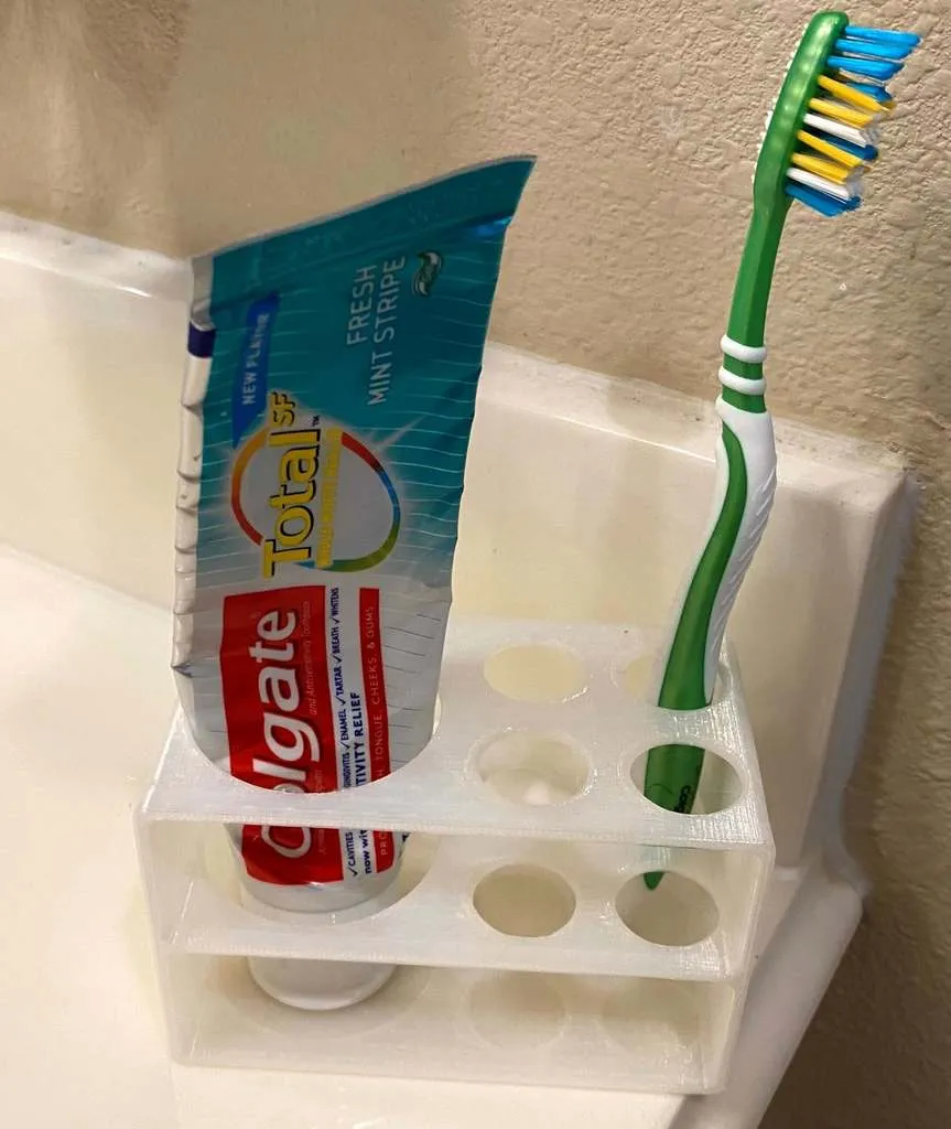 Giá đỡ bàn chải đánh răng và kem đánh răng