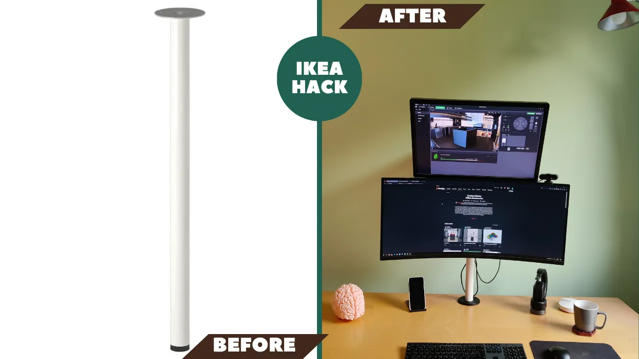 Giá đỡ màn hình và laptop IKEA Adils sáng tạo