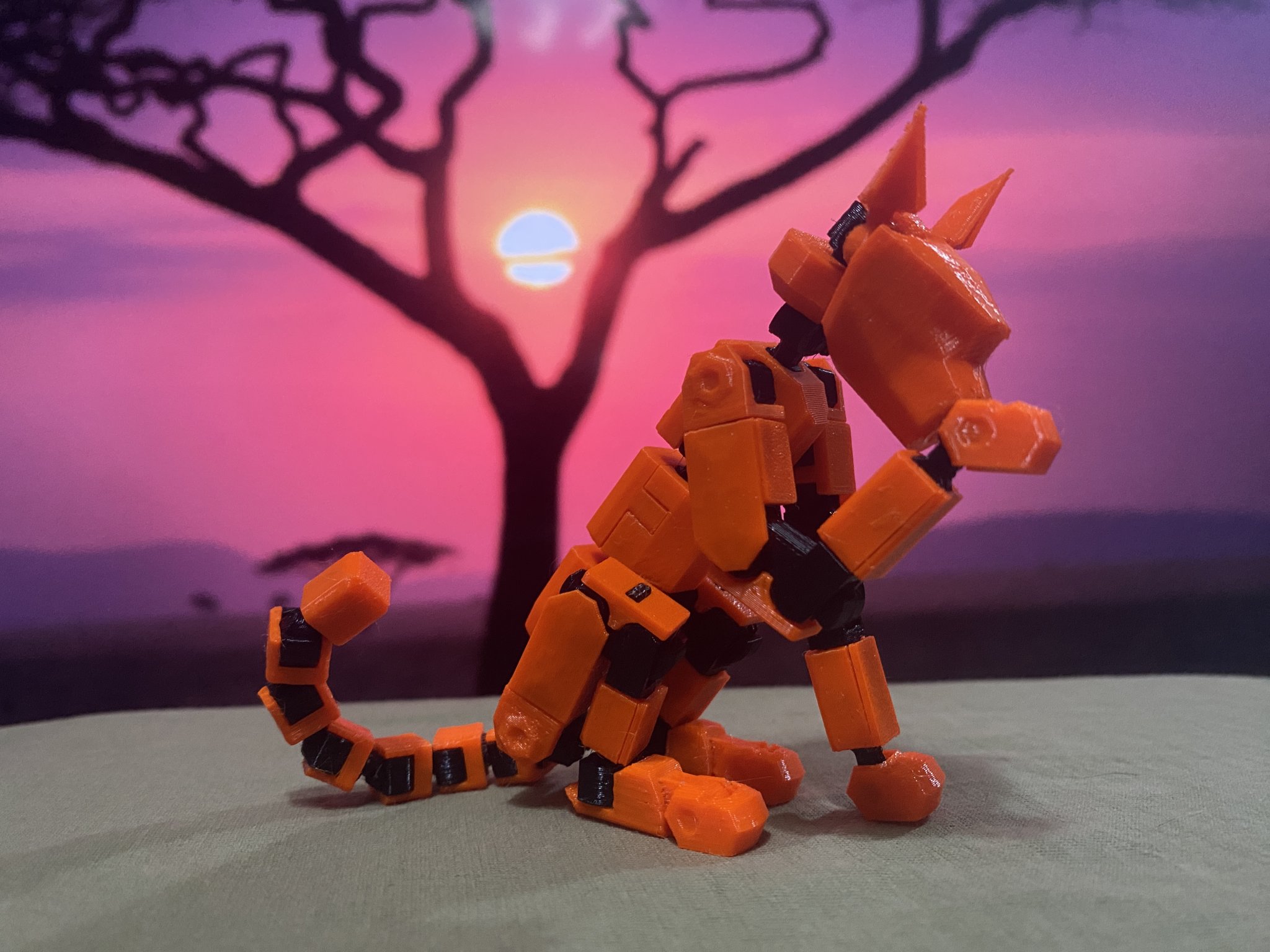 Mèo khớp nối Gyro 7 in được từ PETG