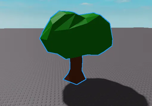 Cây thấp poly phong cách nghệ thuật hiện đại