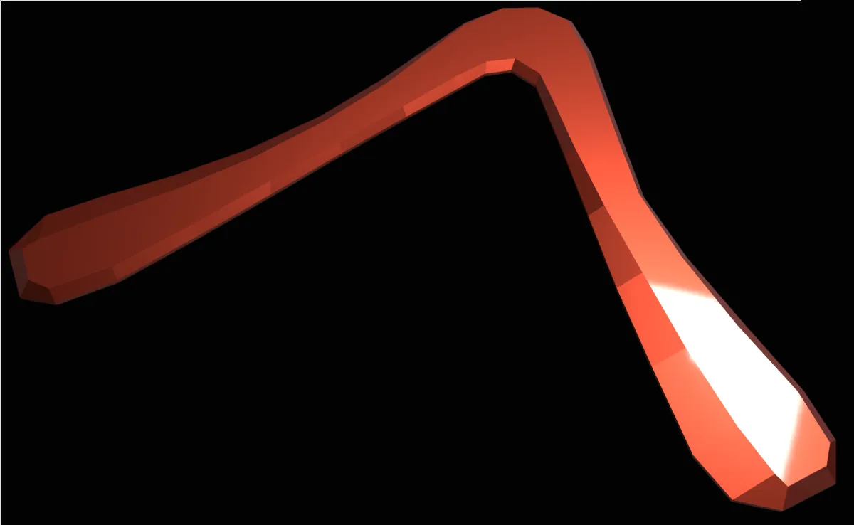 Boomerang phong cách low-poly cho thể thao ngoài trời