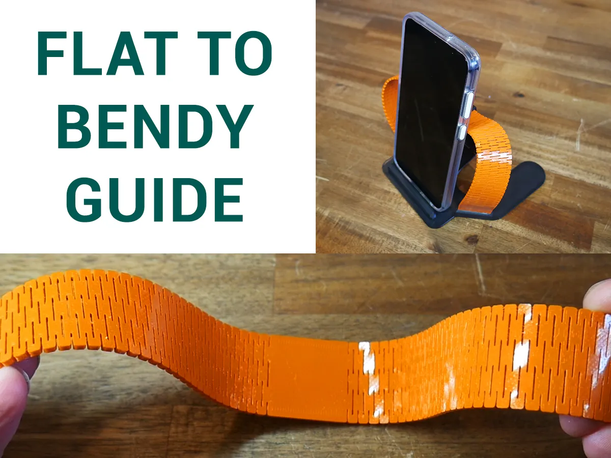 Mô hình 3D với họa tiết khe cắm cho phép uốn cong