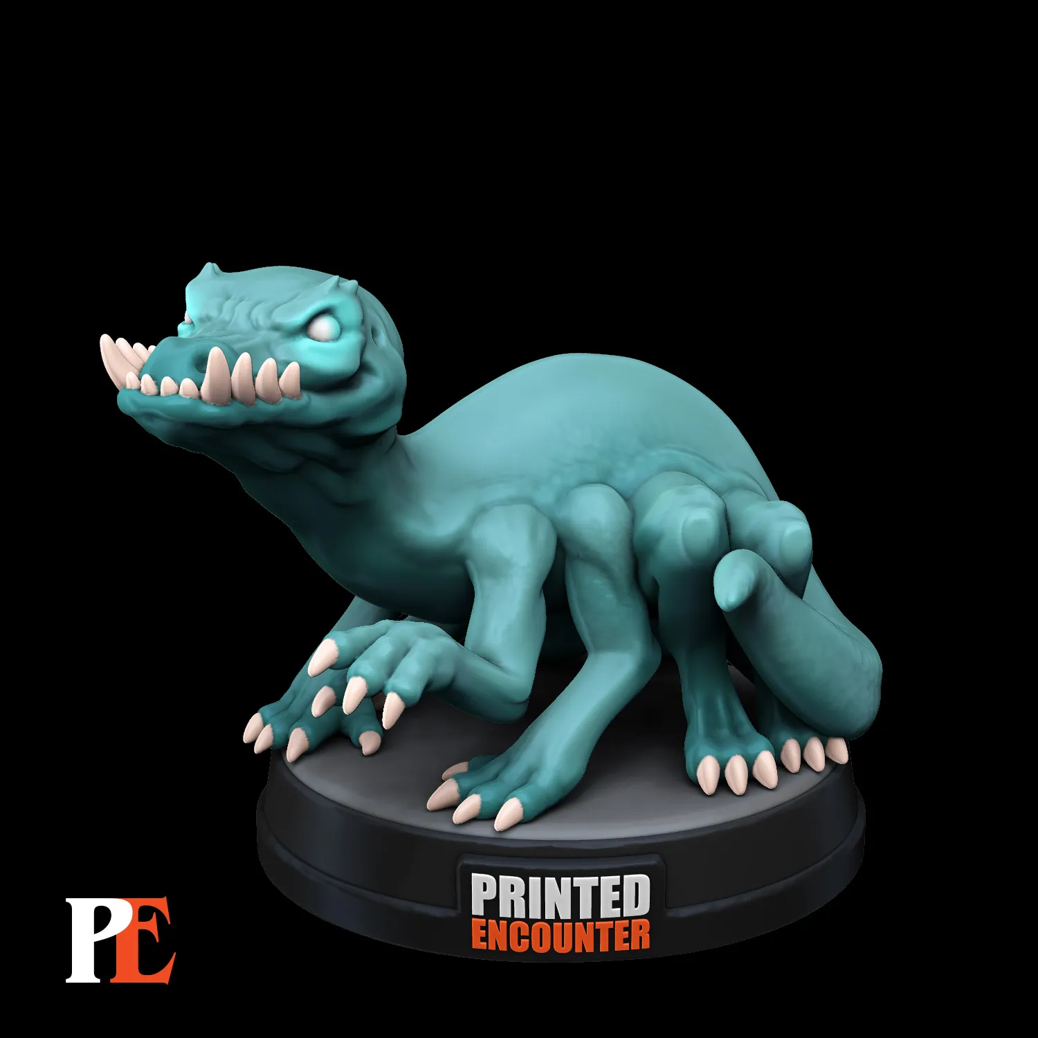 Basilisk với hai hình dạng gai và mịn trên đế 25mm