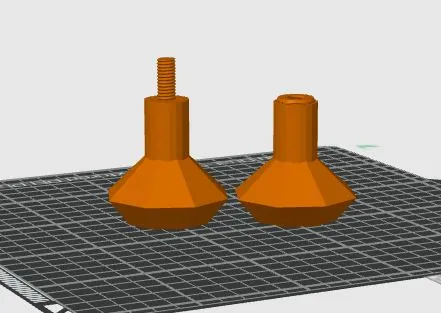 Núm cửa low poly cho hộp bìa hoặc cửa gỗ mỏng