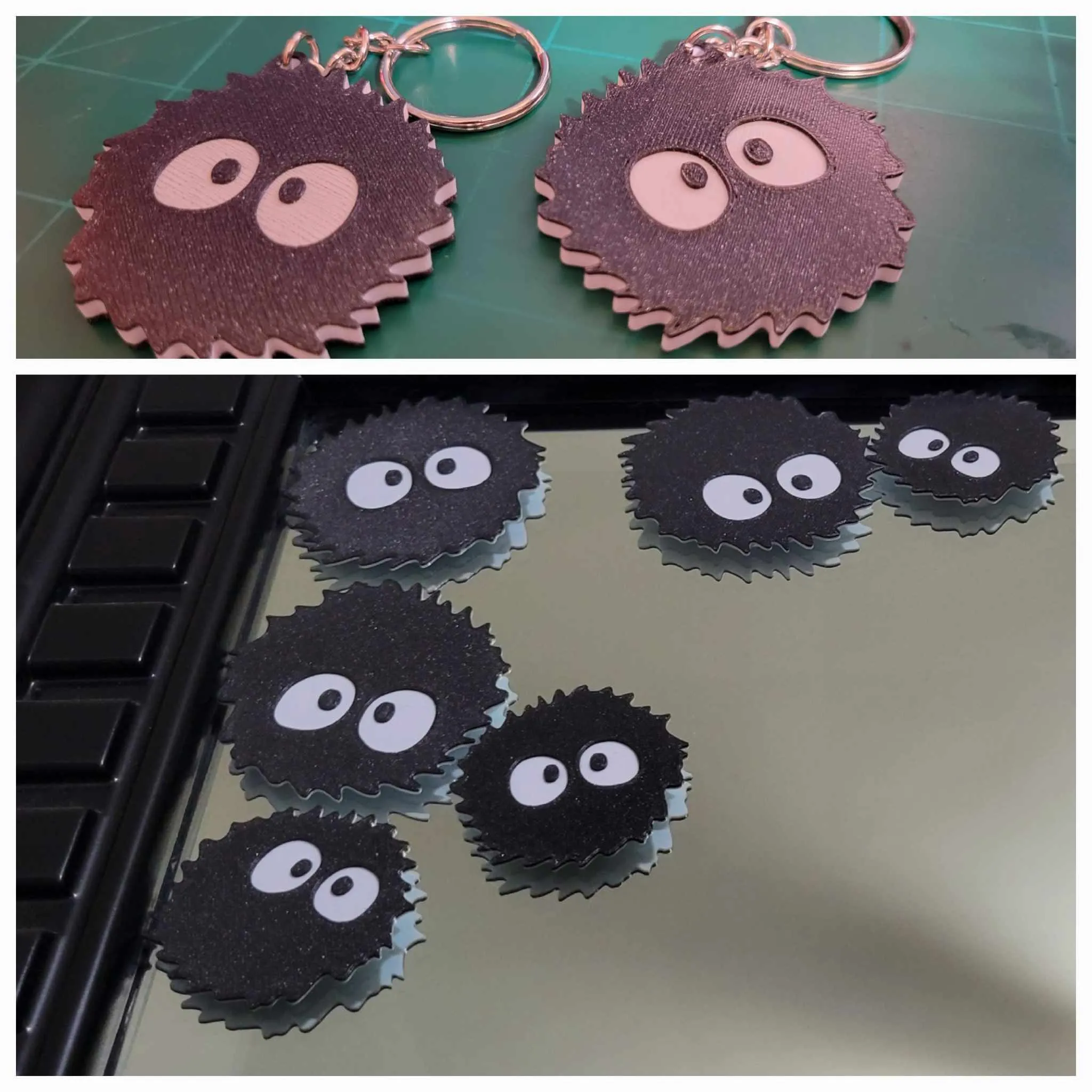 Nghệ thuật tường hình nhân vật Soot Sprite dễ thương