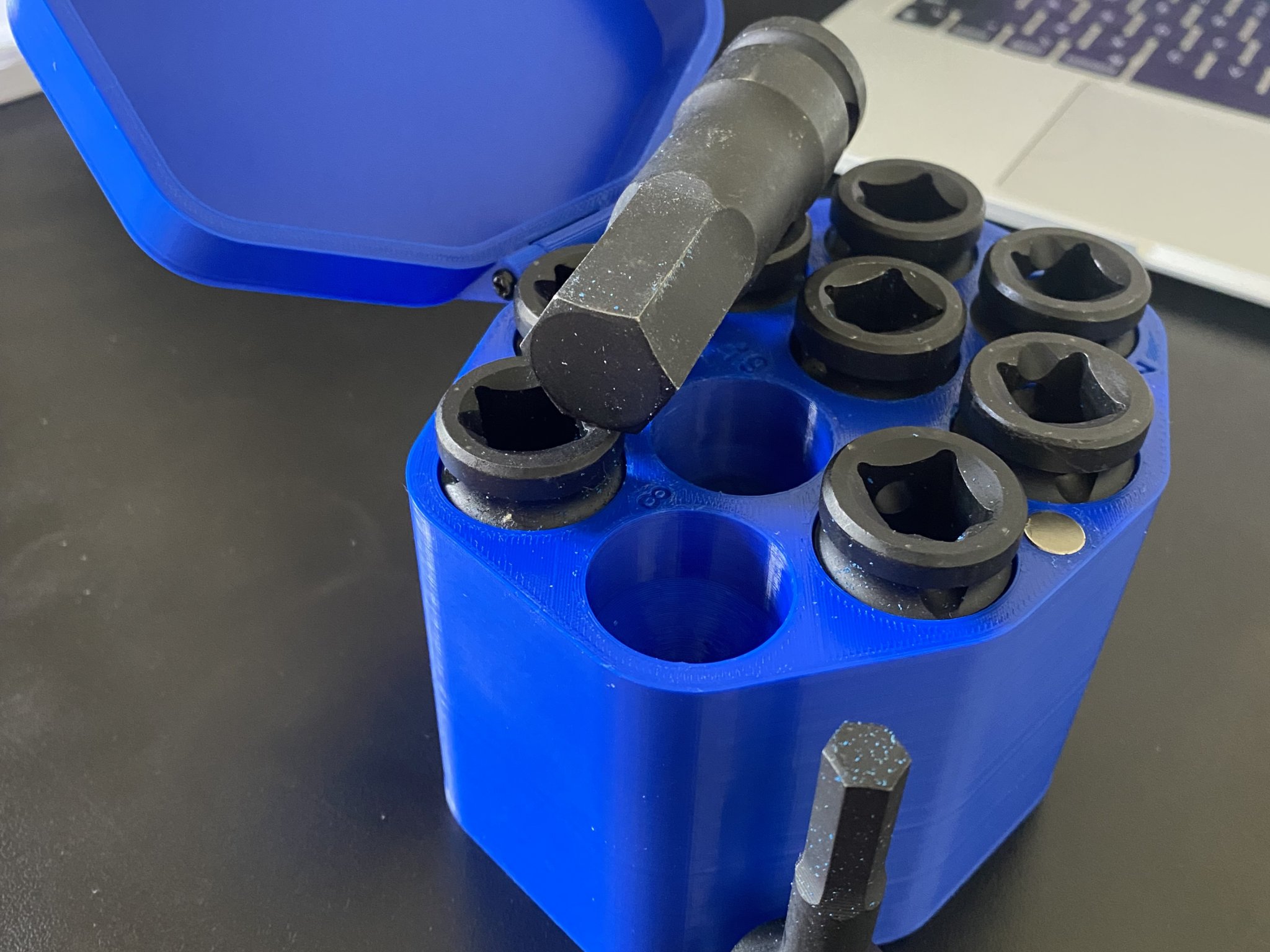 Hộp đựng ổ cắm lục giác 1/2" từ 5mm đến 19mm