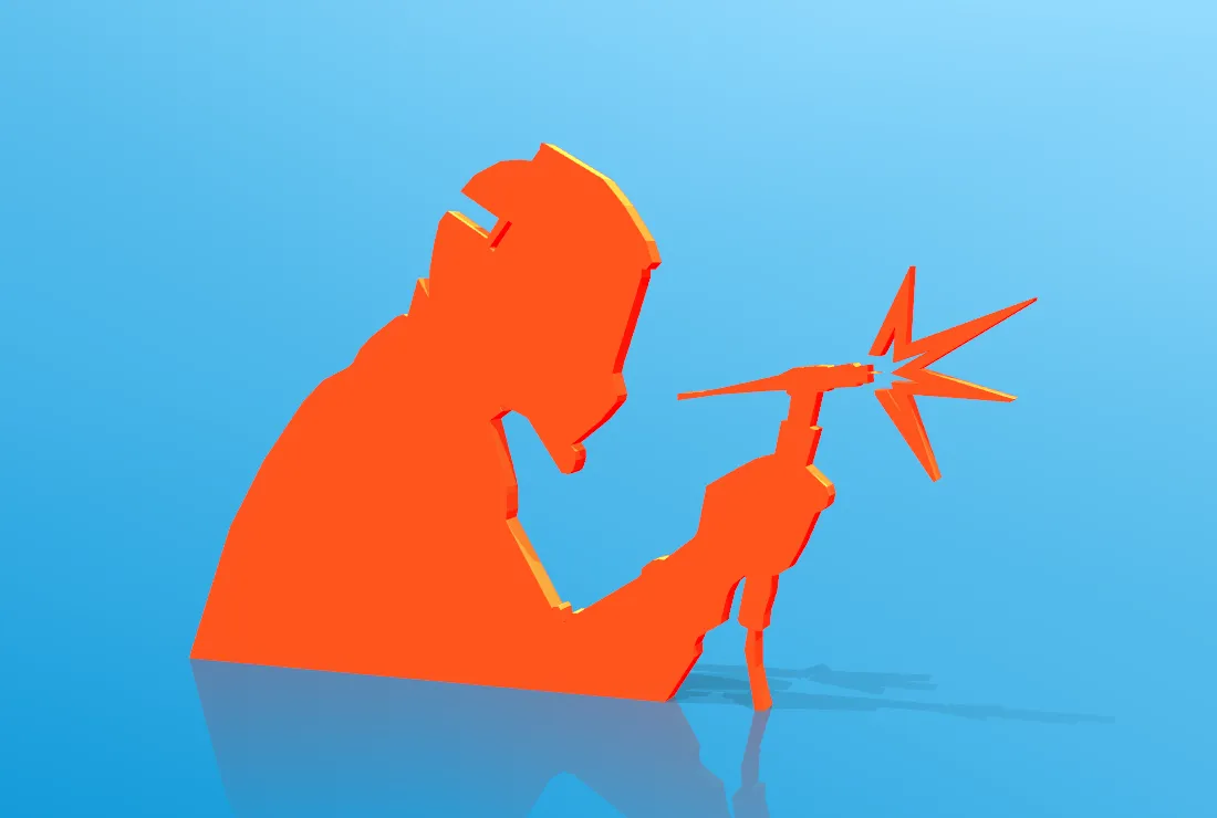 Hình ảnh bóng đổ của máy hàn TIG 2D