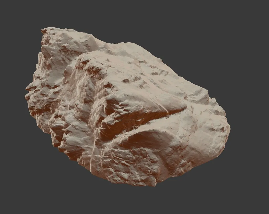 Hình dạng đá cho mô hình địa hình in 3D trong trò chơi chiến t...