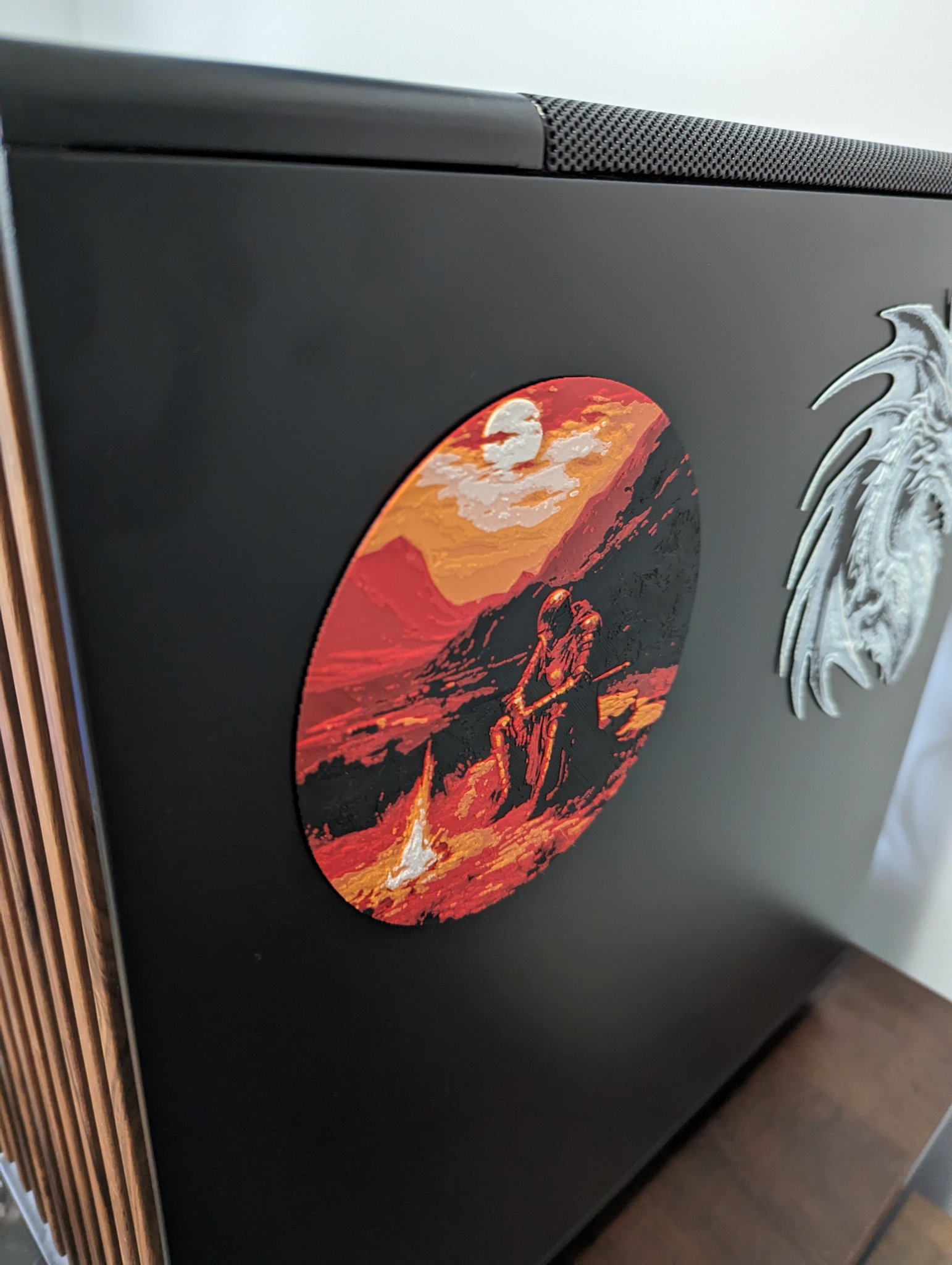 Hiệp sĩ cô đơn bên lửa trại trong phong cách Dark Souls