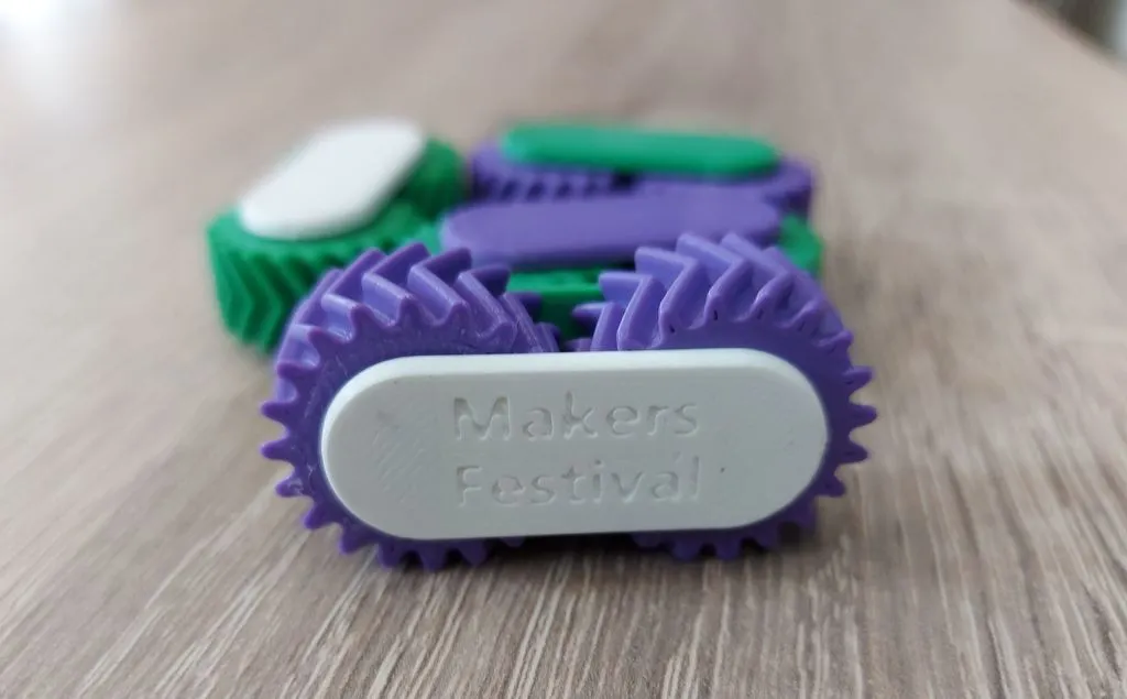 Bánh răng xoắn fidget tại Makersfestival Zwolle