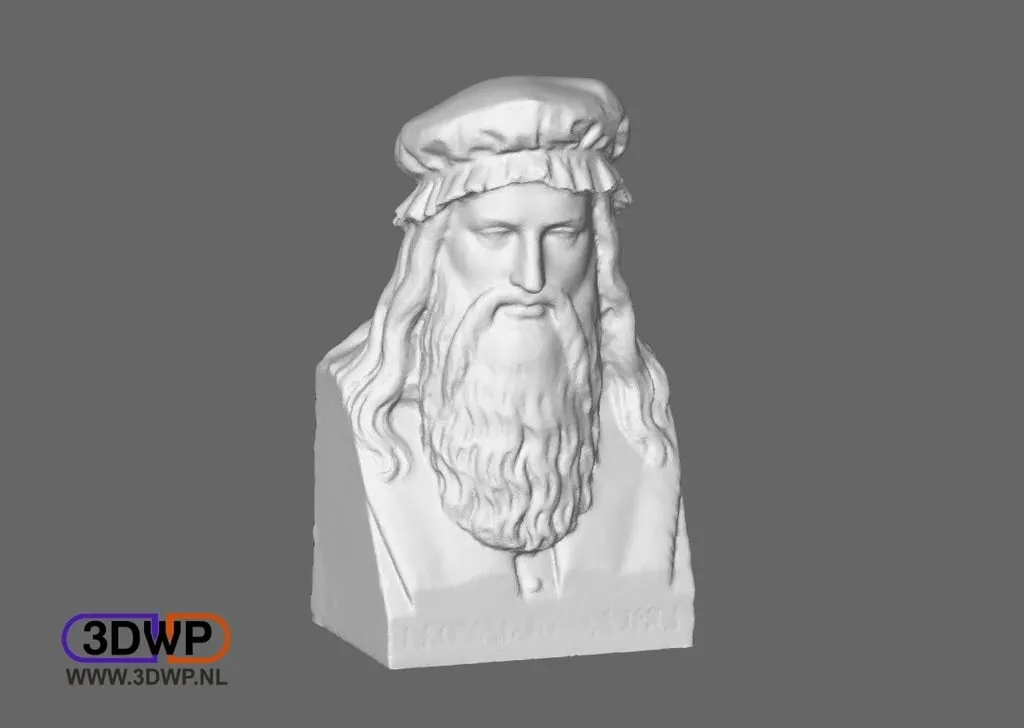 Tượng bán thân Leonardo Da Vinci được chỉnh sửa 3D