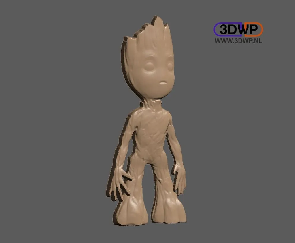 Phù điêu Baby Groot có thể in không cần hỗ trợ