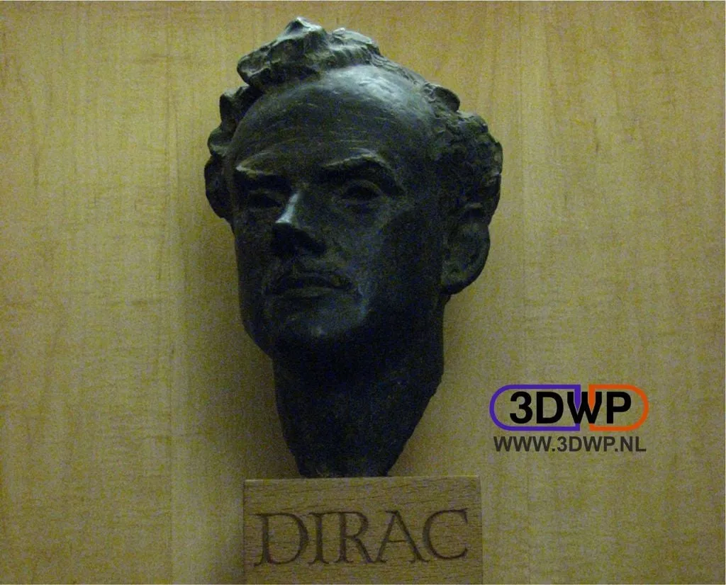 Mô hình lithophane Paul Dirac với đế đứng chắc chắn